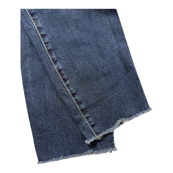 Kut From The Kloth Womens Denim Skinny Jeans With Frayed Hem Size 16 Blue Cotton - Picture 6 of 15